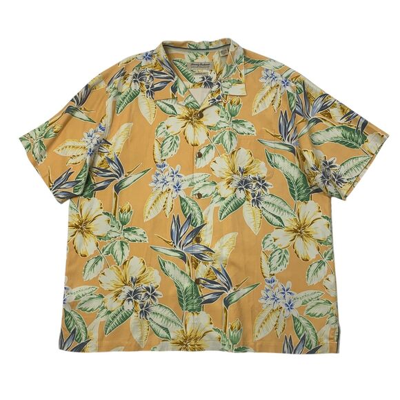 Tommy Bahama Shirt Mens XXL Heritage Tortola Silk Original Fit Floral Hawaiian - Picture 1 of 10